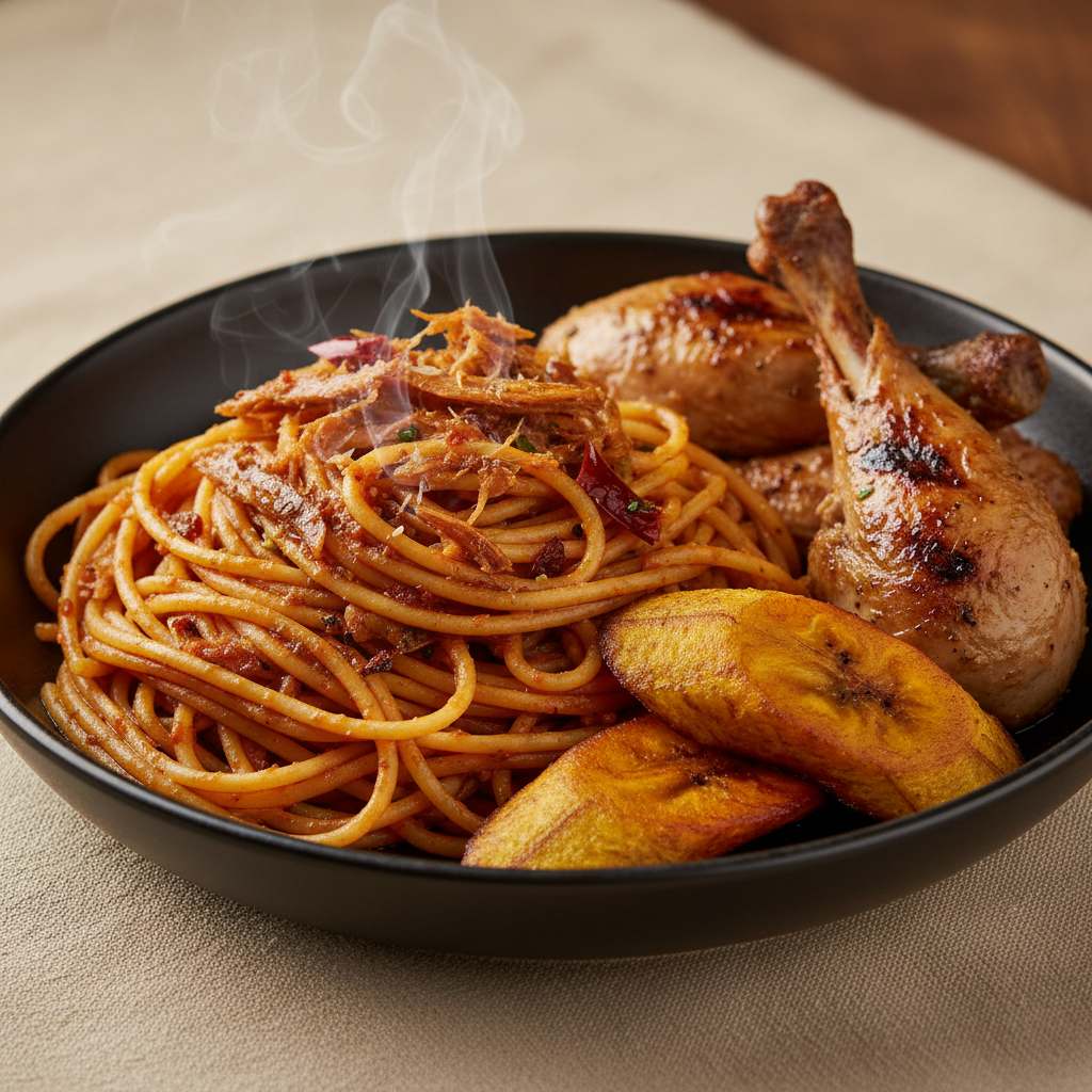 Smoky spaghetti meal